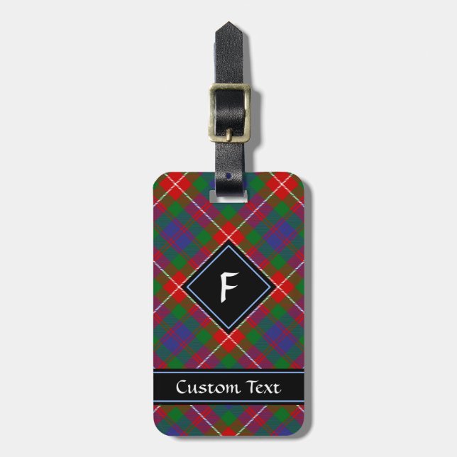 Clan Fraser of Lovat Tartan Luggage Tag (Front Vertical)