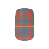 Clan Fraser of Lovat Tartan Minx Nail Art (Left Thumb)