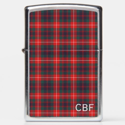 Clan Fraser of Lovat Tartan Monogram Zippo Lighter