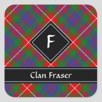 Clan Fraser of Lovat Tartan Square Sticker