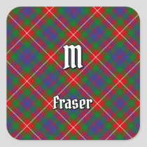 Clan Fraser of Lovat Tartan Square Sticker