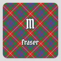 Clan Fraser of Lovat Tartan Square Sticker