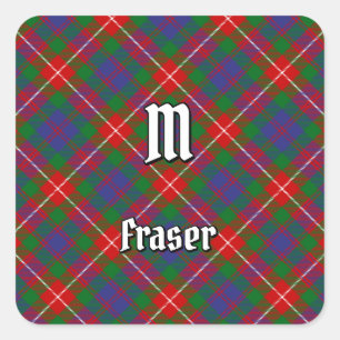 Clan Fraser of Lovat Tartan Square Sticker