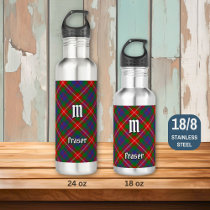 Clan Fraser of Lovat Tartan Stainless Steel Water Bottle