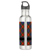 Clan Fraser of Lovat Tartan Stainless Steel Water Bottle (Back)