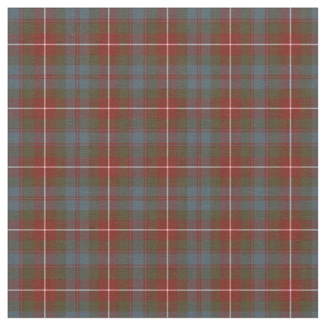 Clan Fraser of Lovat Weathered Tartan Fabric (Close Up)