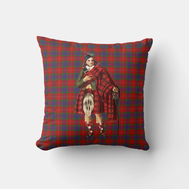 Clan Fraser Old Scotland Throw Pillow (Front)