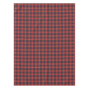 Clan Fraser Red and Navy Modern Scottish Tartan Tablecloth | Zazzle