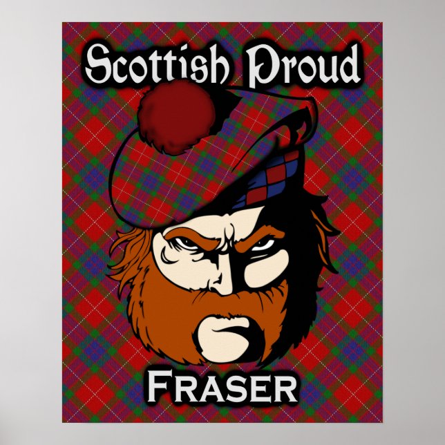Clan Fraser Scottish Tartan Poster (Front)