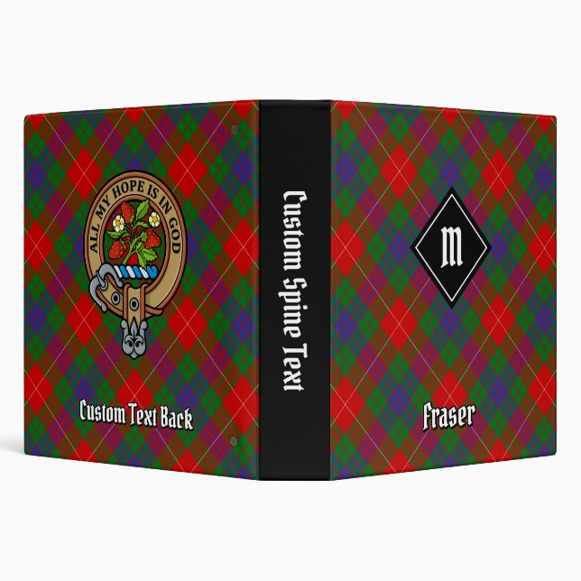 Clan Fraser Tartan 3 Ring Binder (Background)