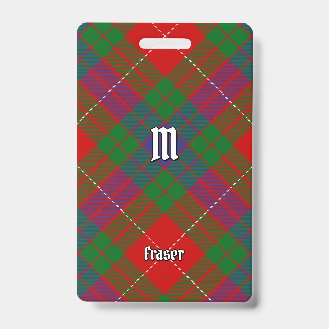Clan Fraser Tartan Badge (Front)