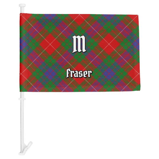 Clan Fraser Tartan Car Flag (Front)