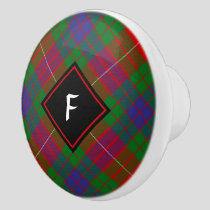 Clan Fraser Tartan Ceramic Knob