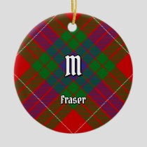 Clan Fraser Tartan Ceramic Ornament