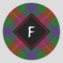 Clan Fraser Tartan Classic Round Sticker