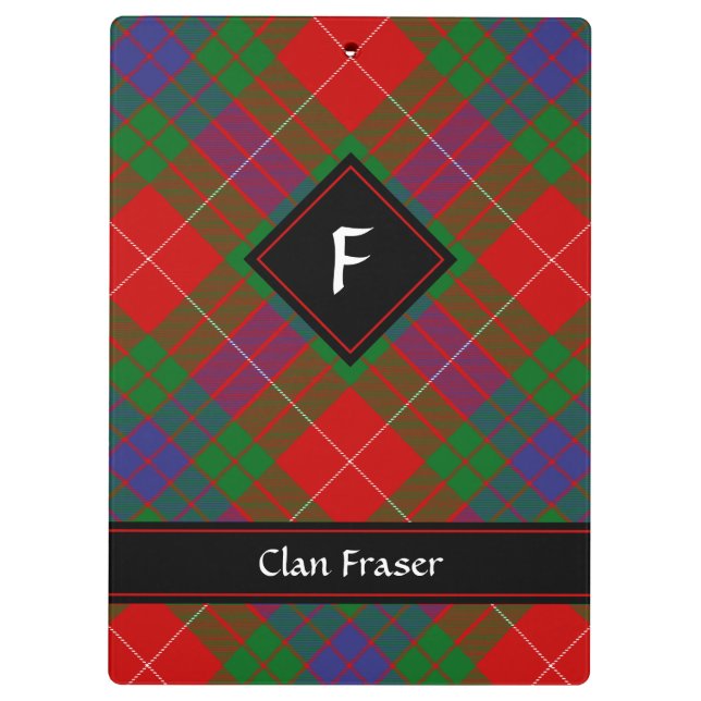 Clan Fraser Tartan Clipboard (Back)