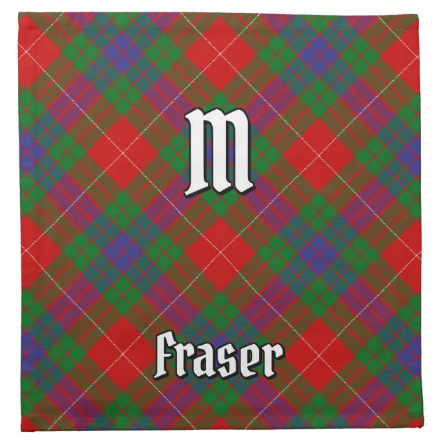Clan Fraser Tartan Cloth Napkin (Front)