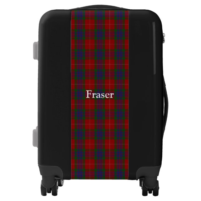 Clan Fraser Tartan Customize Your Name Luggage (Front)