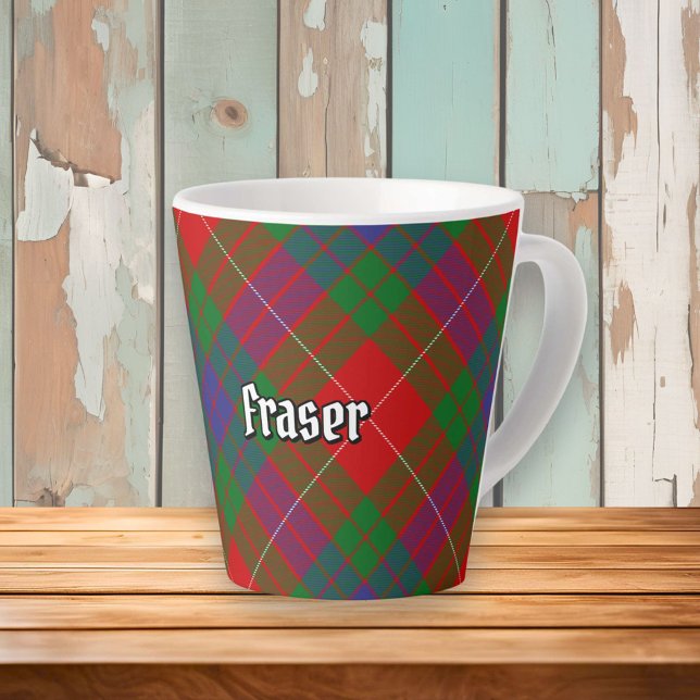 Clan Fraser Tartan Latte Mug (Creator Uploaded)