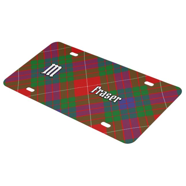 Clan Fraser Tartan License Plate (Side)