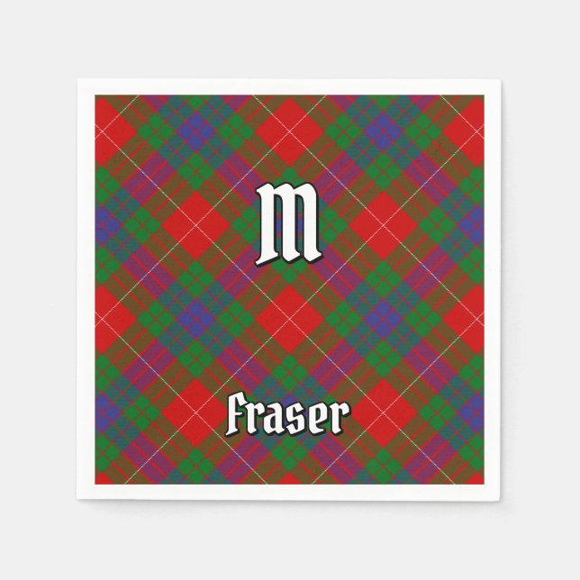Clan Fraser Tartan Napkins (Front)