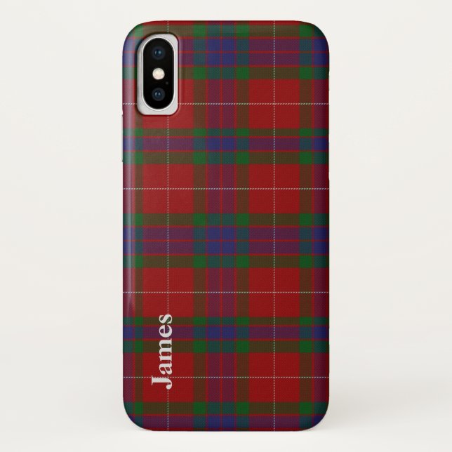 Clan Fraser Tartan Plaid iPhone X case (Back)