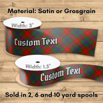 Clan Fraser Tartan Satin Ribbon