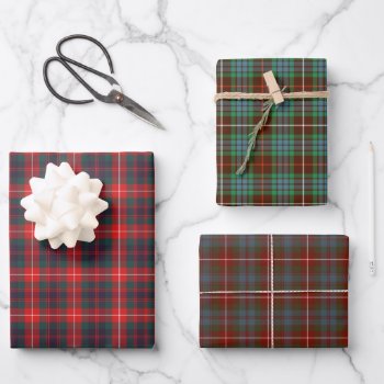 Clan Fraser Tartan Variations Wrapping Paper Sheets by plaidwerx at Zazzle