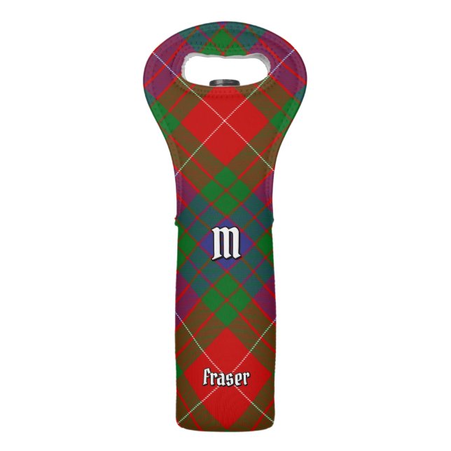 Clan Fraser Tartan Wine Bag (Front)