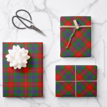 Clan Fraser Tartan Wrapping Paper Sheets