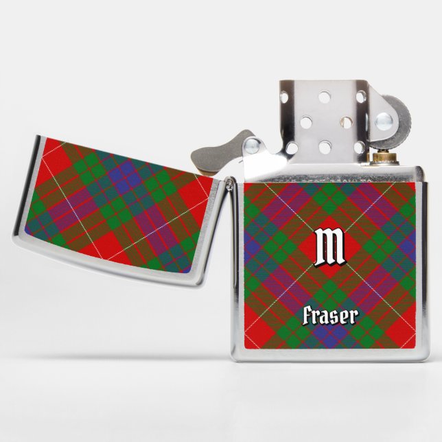 Clan Fraser Tartan Zippo Lighter (Opened)