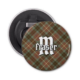 Clan Fraser Weathered Hunting Tartan Bottle Opener