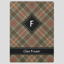 Clan Fraser Weathered Hunting Tartan Clipboard