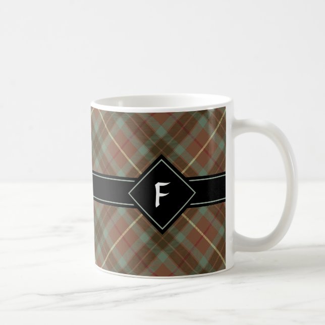 Clan Fraser Weathered Hunting Tartan Coffee Mug (Right)