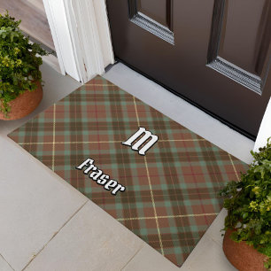 Clan Fraser Weathered Hunting Tartan Doormat