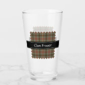 Clan Fraser Weathered Hunting Tartan Glass (Back)