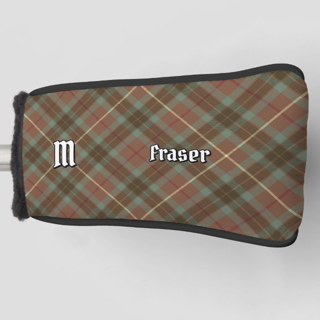 Clan Fraser Weathered Hunting Tartan Golf Head Cover (Front)