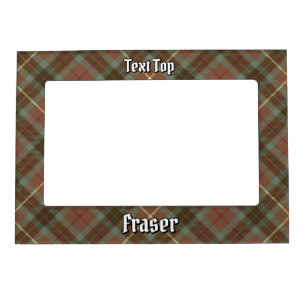 Clan Fraser Weathered Hunting Tartan Magnetic Frame