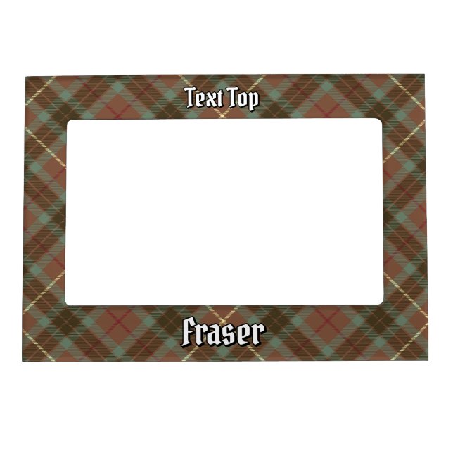 Clan Fraser Weathered Hunting Tartan Magnetic Frame (Front)