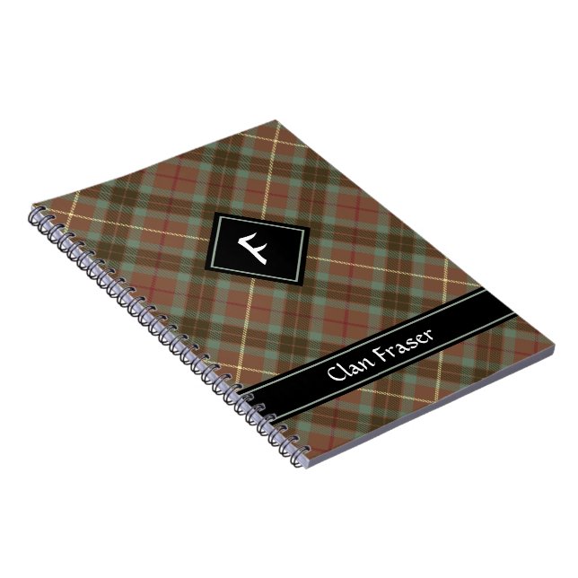 Clan Fraser Weathered Hunting Tartan Notebook (Right Side)