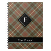 Clan Fraser Weathered Hunting Tartan Notebook (Front)