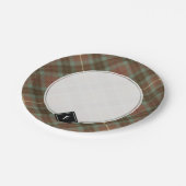 Clan Fraser Weathered Hunting Tartan Paper Plates (Angled)