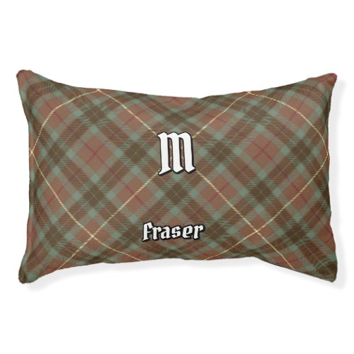 Clan Fraser Weathered Hunting Tartan Pet Bed