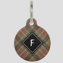 Clan Fraser Weathered Hunting Tartan Pet ID Tag