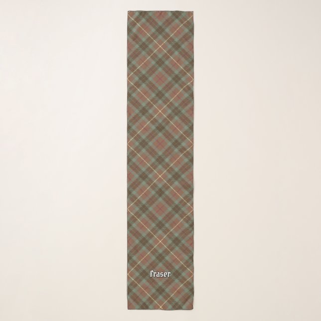 Clan Fraser Weathered Hunting Tartan Scarf (Front)