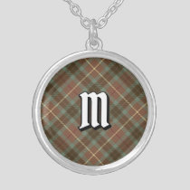 Clan Fraser Weathered Hunting Tartan Silver Plated Necklace