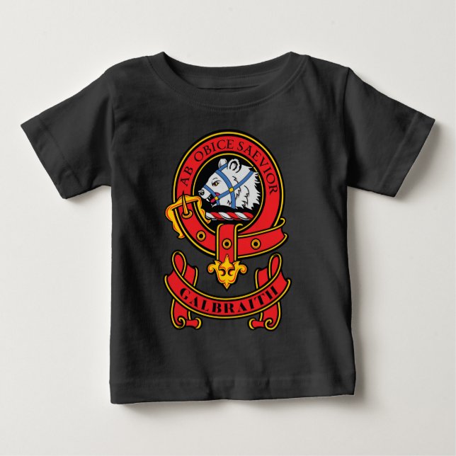 Clan Galbraith Baby T-shirts with Clan Crest (Front)