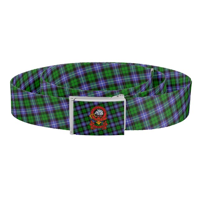 Clan Galbraith Belt with Clan Crest and Tartan (Coil)