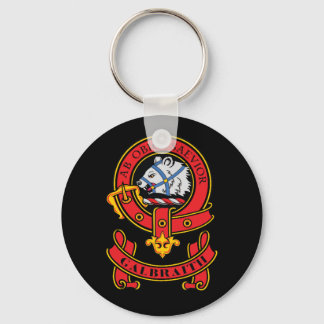 Clan Galbraith Button Keychain