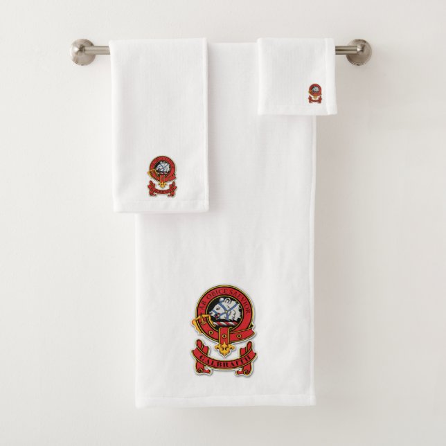 Clan Galbraith Crest Bath Towels (Insitu)